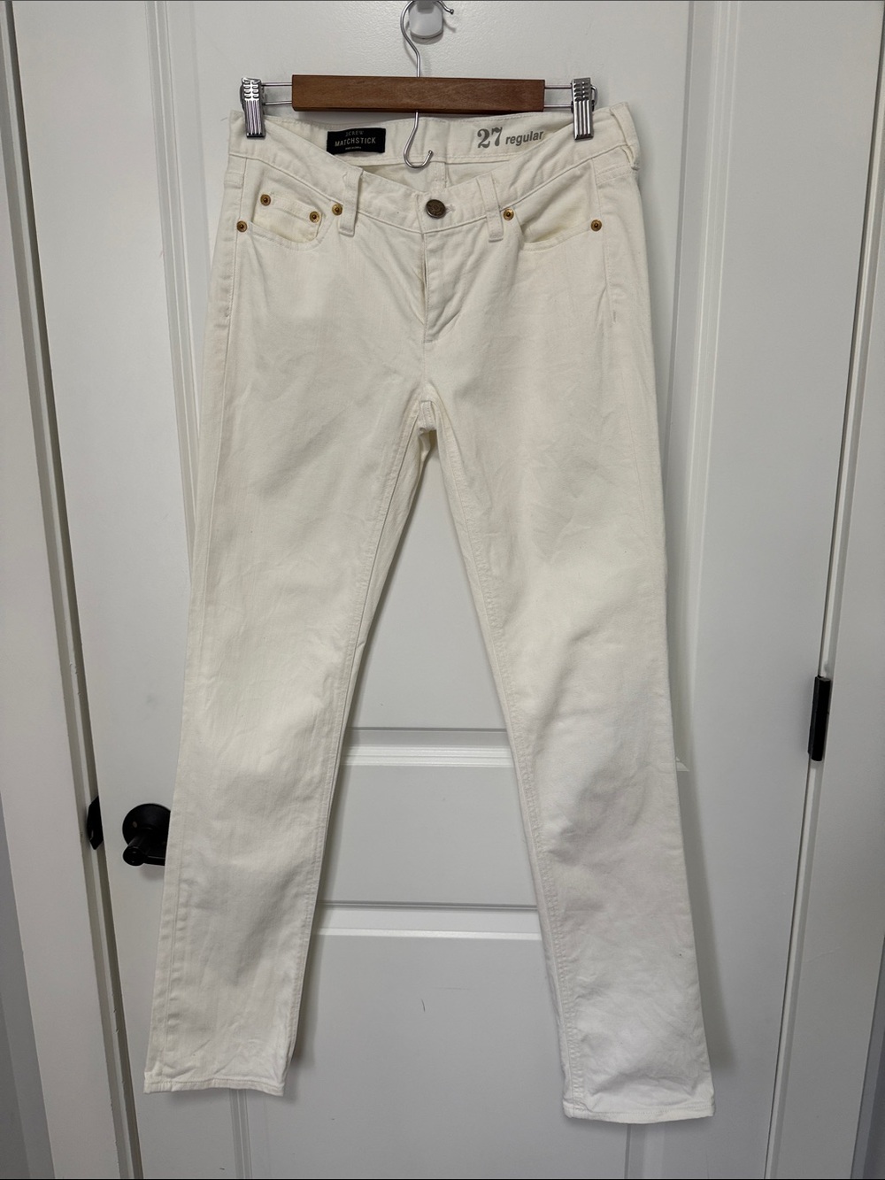 J.CREW White Matchstick Skinny Jeans Size 27 Regular - Picture 1 of 5